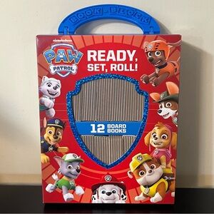 Paw Patrol Ready, Set, Roll! Board Book Set 12 Books Blue Red Birthday Gift